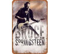 Cimily Bruce Springsteen Poster Letrero de Chapa Vintage, Pintura de Hierro, Letrero de Metal Retro, Placa, Arte, decoración de Pared, 8 × 12 Pulgadas