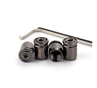 Cimown - Juego de 4 Tapones antirrobo para válvulas de neumáticos de Coche, Tapa antirrobo para válvulas, Tapones para válvulas de Aire con Llave, compatibles los Coches, Bicicletas y Motocicletas