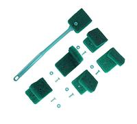 Cimpienda de Pescado B Cepillo de Limpieza de Peces Manijas Largas de Alga de Esponja de Doble Cara con Agujeros Colgantes para Acuarios de Vidrio El Azul Es de una Esponja CE