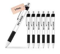 Cimpress Bolígrafo Personalizado con Tinta Negra, 1 Unidad, Impresión Completa con Texto o Logo, con Agarre Antideslizante, Ideal para Profesores y Eventos