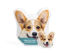 Cimpress Cojínes Personalizados con Foto, Cojín con Caras de Perro Divertidas o Recuerdos Especiales, Idea de Regalo Navideño para Familia, Amigos o Secret Santa (Cara de Perro 1, 38 x 40 cm, Pequeño)