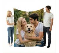 Cimpress Manta Personalizada con Foto, Mantas Personalizadas de Forro Polar Suave, Lavable con Imagen, Disponible en Formato Horizontal o Vertical y Varias Medidas (152x127 cm, Vertical)