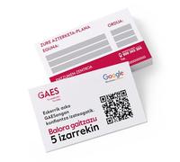 Cimpress Tarjetas de Visita Con Texto Personalizado, Pack de 1000, Euskera, 85 x 55 mm, Cartulina Mate 300 g/m², Impresión a Doble Cara para Uso Profesional
