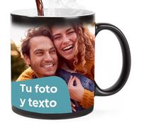 Cimpress Taza de cerámica personalizada con cambio de color, 325 ml, color negro