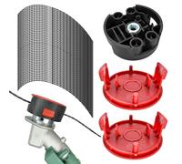 cimsfcor 50 piezas Bosch F016800431 línea de recortadora de 3,5 mm con 1 cabezal de corte de repalcement F016F04839 y 2 tapas de repuesto F016F04841 compatibles con recortadora Bosch AFS 23-37 (53