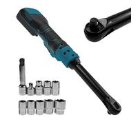 cimsfcor Llave de trinquete inalámbrica de 3/8 pulgadas para baterías Makita serie 18V, 320 RPM, trinquete eléctrico inalámbrico de 80 N.m con 8 mangas métricas