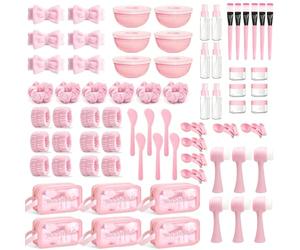 Cimvidi 72 Piezas Set de Bienestar para Mujeres - Kit Completo de Spa para Fiesta, Diademas, Accesorios de Belleza y Bolsa, Regalos para Despedida de Soltera y Decoración de Noche de Chicas