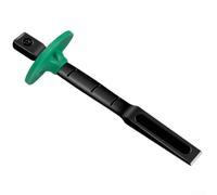 Cincel de mampostería resistente para cortar ladrillos de hormigón y piedra con mango absorbente de golpes y cabeza plana de acero al cromo vanadio tratado térmicamente en color negro, tamaño 6