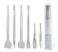 Cincel SDS Plus Juego de 6, Brocas SDS, Brocas Hormigon, 14x150mm&14*250mm Puntero, 20x150mm&20x250mm Cincel Plano, 40x250mm Cincels para Concreto, Mampostería,Taladros Ligeros y Martillos de Impacto