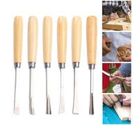 Cinceles de tallado de madera para principiantes, herramienta de manualidades para cortar madera, estimular la creatividad (recto, semicírculo)