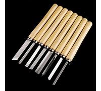 Cinceles de torneado de Madera antioxidante, 8pcs/Set Juego de cinceles de Torno de Madera Herramientas de torneado Gubia de carpintería Separación Oblicua, Cinceles de Talla duraderos