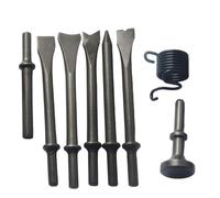 Cinceles neumáticos de alta resistencia para alisar con resorte, cinceles neumáticos, accesorios, brocas, herramienta de mano, martillo de aire