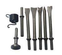 Cinceles neumáticos resistentes para alisar con resorte, accesorios de cinceles neumáticos, herramienta de puntas de cinceles neumáticos