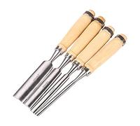 Cinceles para madera, Cincel semicircular Cincel para carpintería Juego de herramientas de corte para carpintería tallada Cortador interior de medio círculo Juego de 4