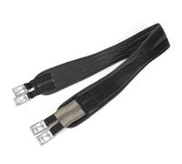 Cincha sin rozaduras en inglés con hebilla de acero inoxidable, diseño curvo antideslizante de cuero PU contorneado para entrenamiento y competición de doma, cincha para caballos q (120CM)