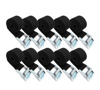 Cinchas de Amarre,Cinghie A Cricchetto 5/10 Piezas De Correas Amarre Con Hebilla 1 M For Coche, Motocicleta Y Bicicleta Metal, Cuerda Remolque, Cinturón Trinquete Resistente Equipaje(10pcs Black 1m)
