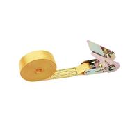 Cinchas De Amarre Correas de Carga for cinturón Amarre con Hebilla 3 Metros for Coche, Motocicleta y Bicicleta Metal, Cuerda Remolque, trinquete Fuerte for Bolsa Equipaje(Yellow)