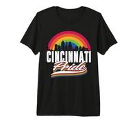Cincinnati Ohio LGBT Lesbian Gay Bisexual Rainbow LGBTQ Camiseta Premium