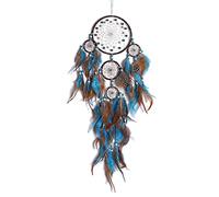 Cinco atrapasueños hecho a mano con plumas colgantes de pared, adornos para coche, boda, dormitorio, guardería, decoración para el hogar, atrapasueños, cocina