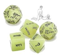 Cinco Dados De Juego De Luz Nocturna De PláStico Verde Multifuncional, Que Brillan por La Noche, Accesorios De Juego De Fiesta De Ajedrez Y Cartas - D24