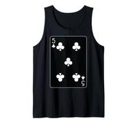 Cinco de clubes jugando a las cartas Camiseta sin Mangas