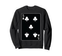 Cinco de clubes jugando a las cartas Sudadera