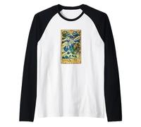 Cinco de Copas Tarot Sirena Sirena Océano Duelo Místico Regalo Camiseta Manga Raglan
