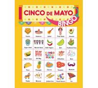 Cinco de Mayo Bingo: Mexican party game, Celebration Activities for large group, Classroom Game