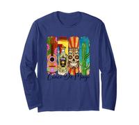 Cinco De Mayo Calavera Tequila Cactus Guitarra Arte Manga Larga