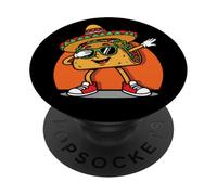 Cinco de Mayo Dabbing Taco Lover Funny Fiesta Mexican Party PopSockets PopGrip Adhesivo