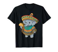 Cinco de Mayo Elefante Come Taco, Divertido Sombrero Mexicano Camiseta