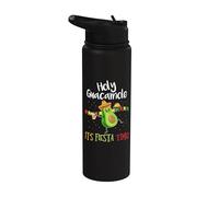 Cinco de Mayo - Holy Guacamole Its Mexican Fiesta Time Stainless Steel Insulated Water Bottle