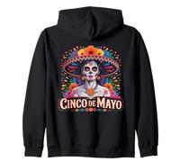 Cinco De Mayo Sugar Skull Sombrero Cultura Mexicana Fiesta Sudadera con Capucha
