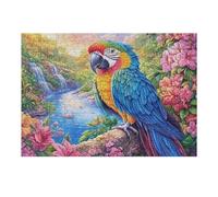 Cinco pericos en una Rama bajo el Sol Puzzles 300 Piezas Actividad Familiar Rompecabezas 3D para Familia Juguete Educativo Aliviar Estrés Decoración Hogar 300 PCS