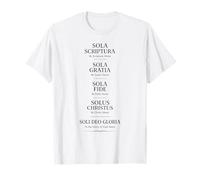 Cinco Solas Reforma Teología Reformada Escritura Biblia Dios Camiseta