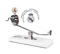 CINCO SOLES EN SU PUNTO MAESTROS JAMONEROS Jamonero basculante y Giratorio (Blanco) -Producto Oficial del Real Madrid - para Jamones y Paletas 51,5cm x 21,5cm x 34cm