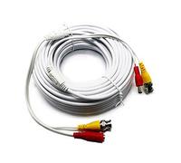 Cinco Star Cable Profesional Grado 25 ft, 60 m, 100 m, 150 m, 200 m RG59 Siameses Cable para AHD, TVI, ivc y HD-SDI cámara Sistema con Conectores BNC y Jack de alimentación 2.1 mm