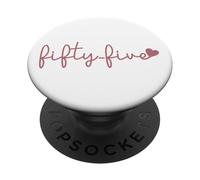 Cincuenta y cinco 55 años lindo para mujeres para su 55 cumpleaños PopSockets PopGrip Adhesivo