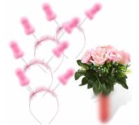 Cindeer Set de Accesorios de Pene para Despedida de Soltera 25 cm Ramo de Pene y 4 Diadema para Pene Bouquet de Flores de Pene Tocado de Pene Artículos de Broma para Mujer Hombre Despedida de Soltera