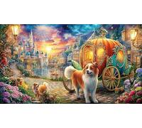 Cinderella-and-Her-Pumpkin-Carriage-at-Night Puzzle Adultos 1000 Piezas Papel Reciclado Juego Familiar Desafiante para Adultos y niños de 12 años 38x52/1000pcs