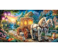 Cinderella-s-Carriage-in-The-Moonlit-Forest 1000 Piezas Puzzle Educativo Papel Reciclado para Adultos Desafiante Idea 70x50/1000pcs