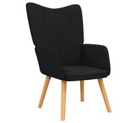 CINDERFUL Sillón de Relax de Tela Negro,Sillón Relax Moderno Cómodo y Elegante para Oficina y Comedor Salón, Sillones