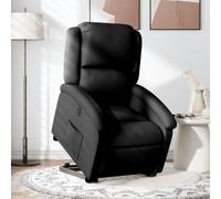 CINDERFUL Sillón eléctrico reclinable elevable de Tela Negro,Sillon Elevador y Reclinable Electrico de Tela Cómodo Personas Mayores Salón, Sillones