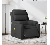 CINDERFUL Sillón reclinable de Masaje eléctrico Tela Negro,Sillón Reclinable Eléctrico con Masaje Vibratorio para Descanso y Relajación Salón, Sillones