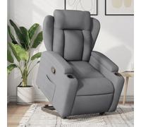 CINDERFUL Sillón reclinable elevable de Tela Gris Claro,Sillón Reclinable Eléctrico Elevador Levanta Personas Mayores Fácilmente Salón, Sillones