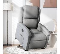 CINDERFUL Sillón reclinable elevable de Tela Gris Claro,Sillón Reclinable Eléctrico Levanta Personas con Elevación Automática y Función de Reclinado para Personas Mayores Salón, Sillones