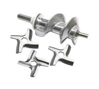 CINDTRGA 1 Juego Compatible con electrodomésticos de Cocina, 1 Tornillo for picadora de Carne de 115 mm SS-989843 y 3 Cuchillas compatibles con Moulinex HV2 ME20 HV3 HV4 DR7 ME4 ME51 HV8