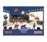 Cine al Aire Libre Puzzle De Madera Impermeable DIY Puzzles De 1000 Piezas Regalos para Adultos Colorido Rompecabezas Decoración del Hogar