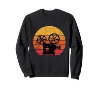 Cineasta Cámara Amante Retro Vintage Sunset Film Productor Sudadera, Unisex para Adultos, Negro, XXL