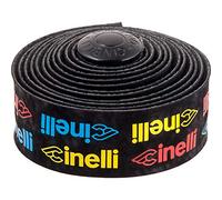 Cinelli - Cinta de Terciopelo (diseño con Logotipo), Color Blanco y Negro